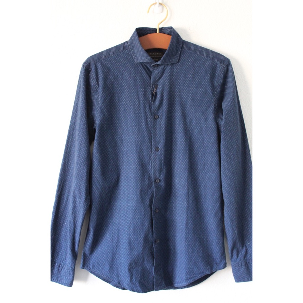 NWT Zara blue button down - Picture 2 of 11